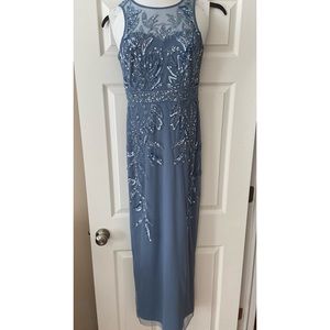 Adrianna Papell beaded illusion dress